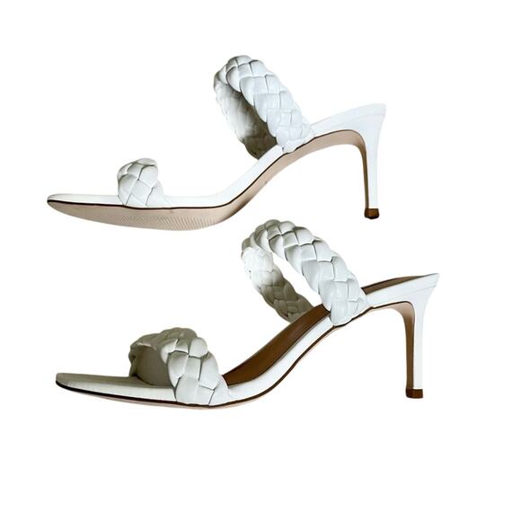 Steve Madden White Prema Braided Sandal heels size 9 - Picture 3 of 7